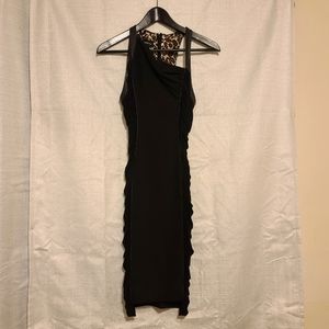 Bebe Black Midi Dress Size 2